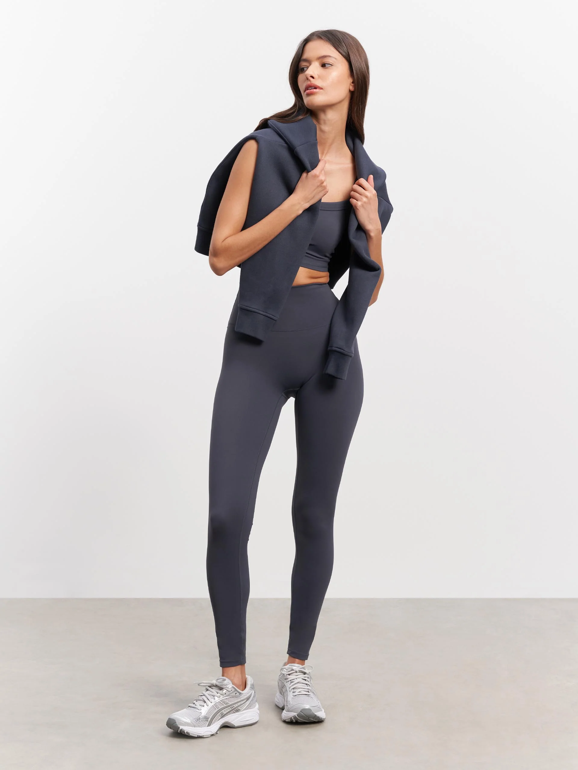 Womens Active Legging in Slate Blue - Image 2