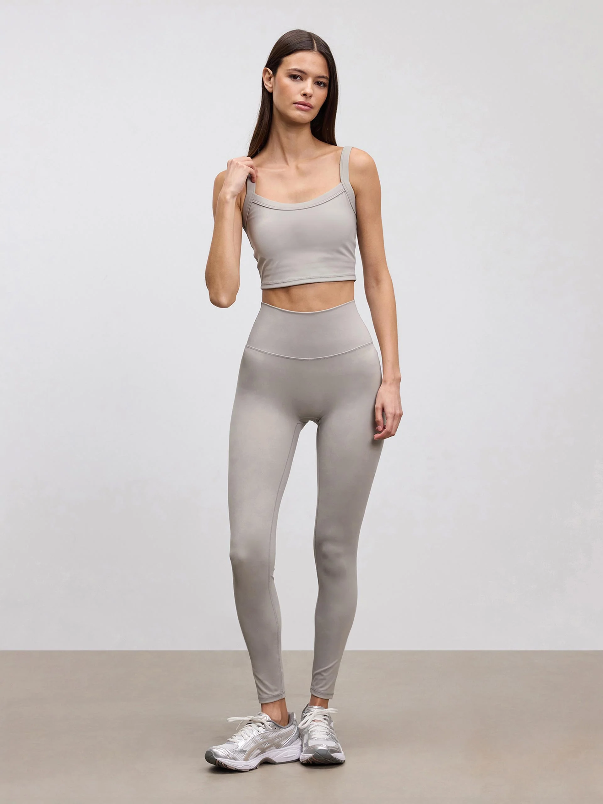 Womens Active Sports Bra in Stone - Image 2