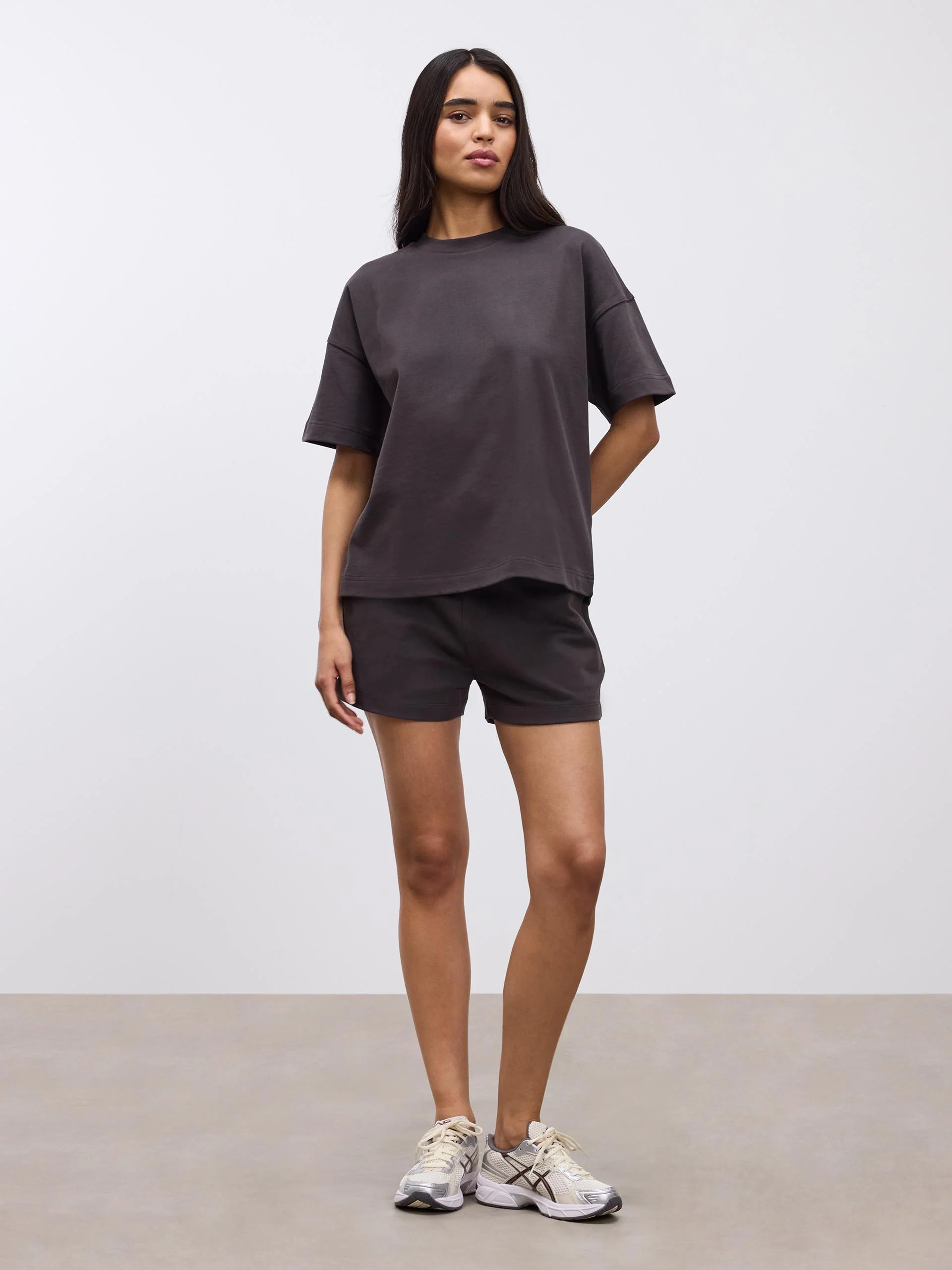 Womens Brushed Relaxed T-Shirt in Brown - Image 2