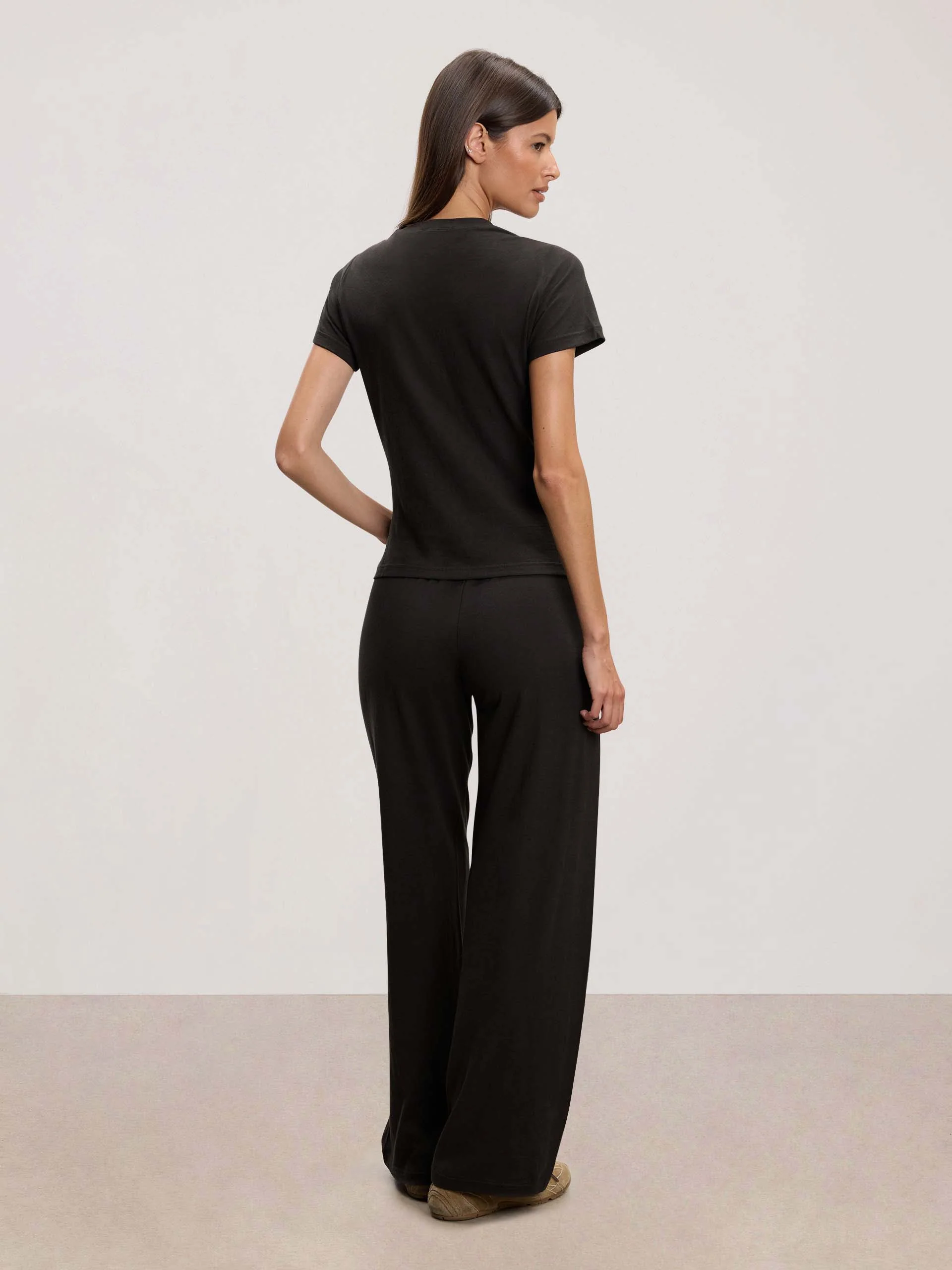 Womens Linen Blend Trouser in Brown - Image 4