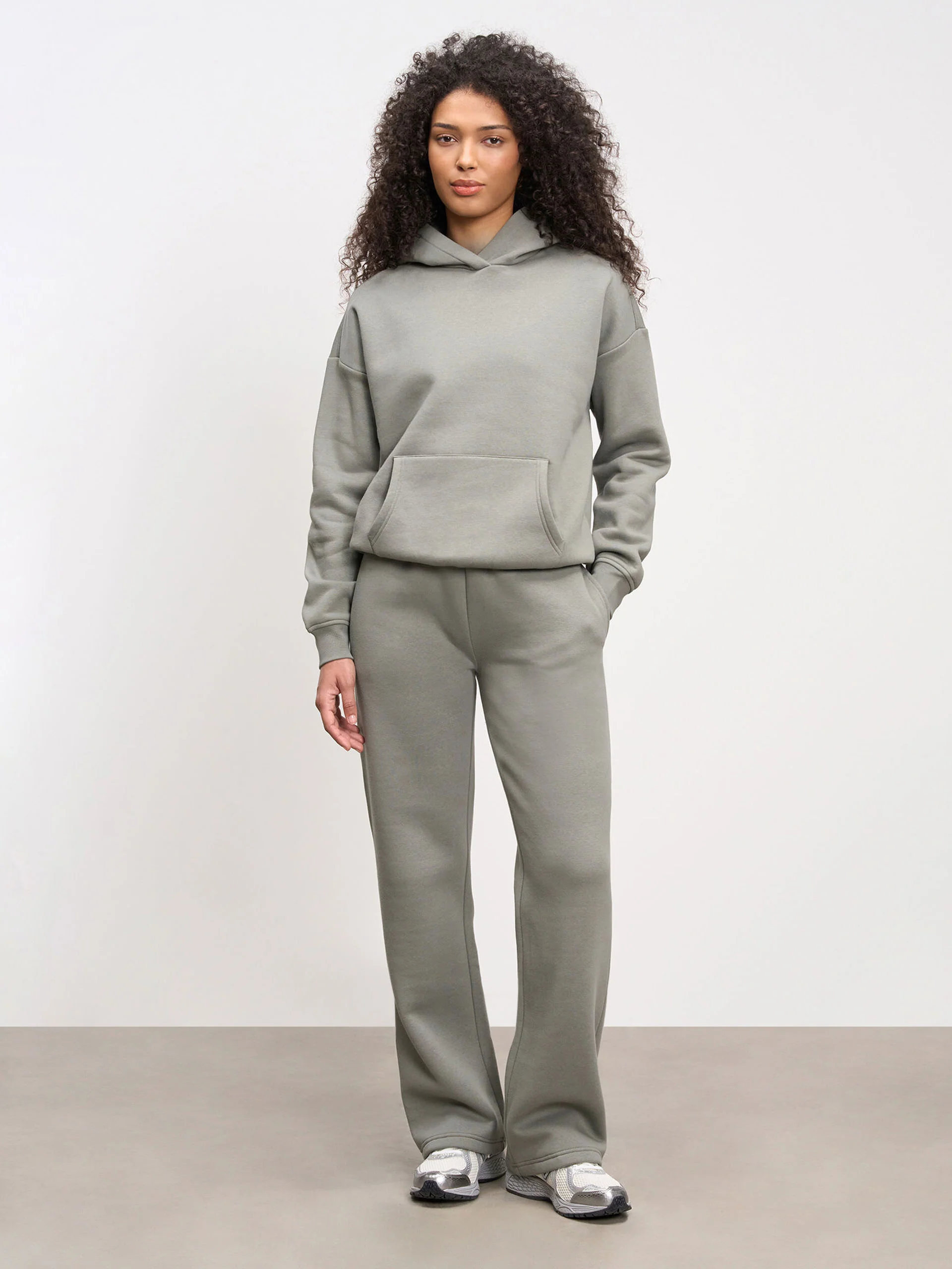 Womens Neoprene Hoodie in Sage - Image 2