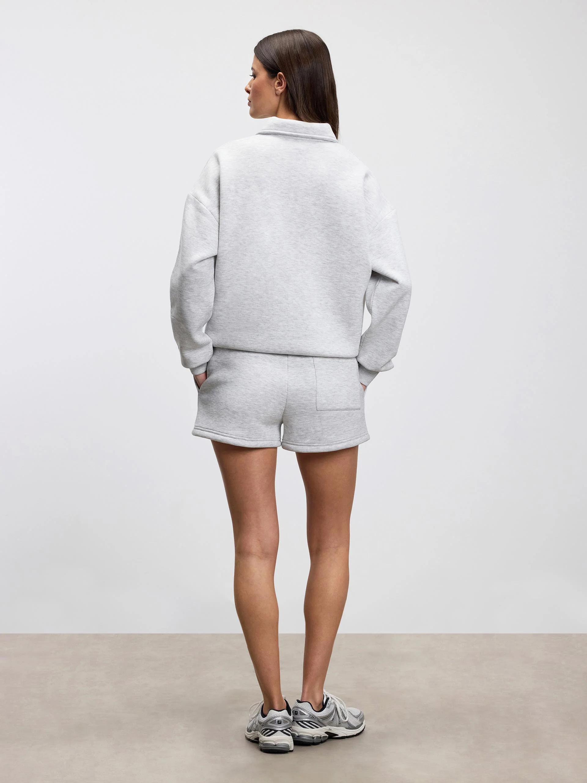 Womens Neoprene Short in Marl Grey - Image 4