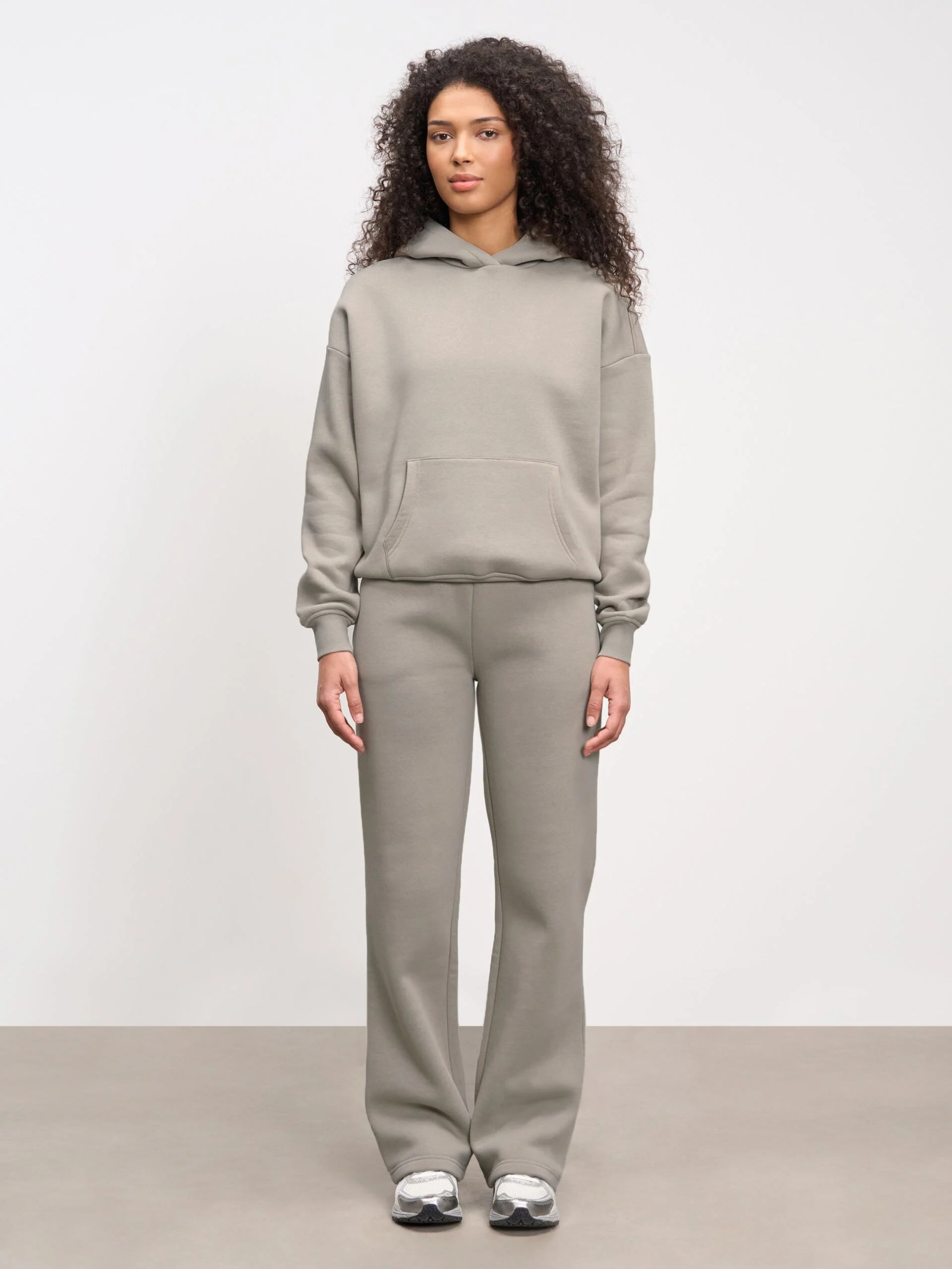 Womens Neoprene Straight Leg Jogger in Dark Stone - Image 2