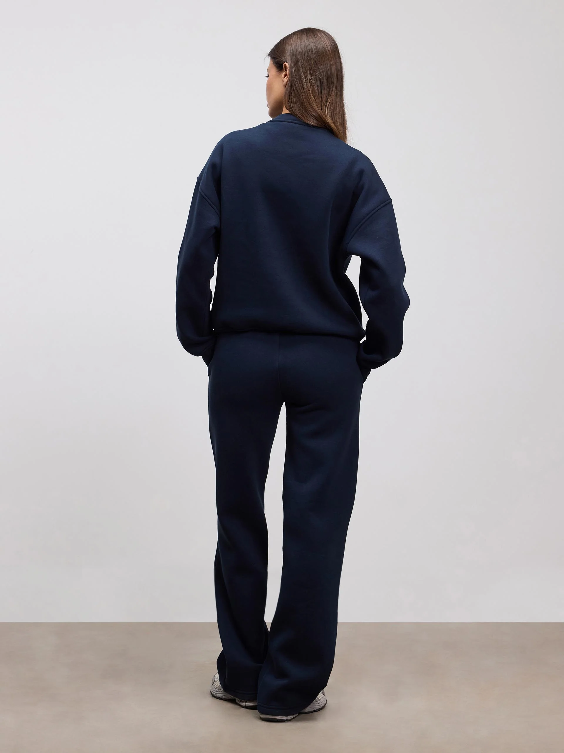 Womens Neoprene Straight Leg Jogger in Navy - Image 4