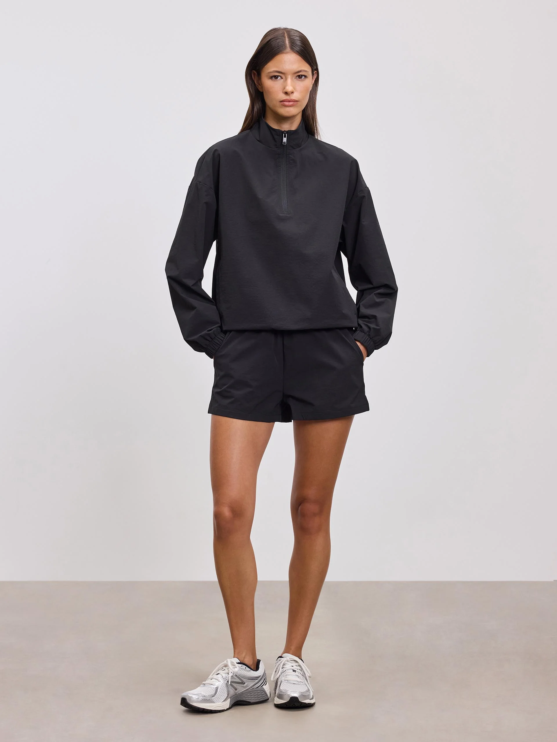 Womens Nylon Short in Black - Image 2