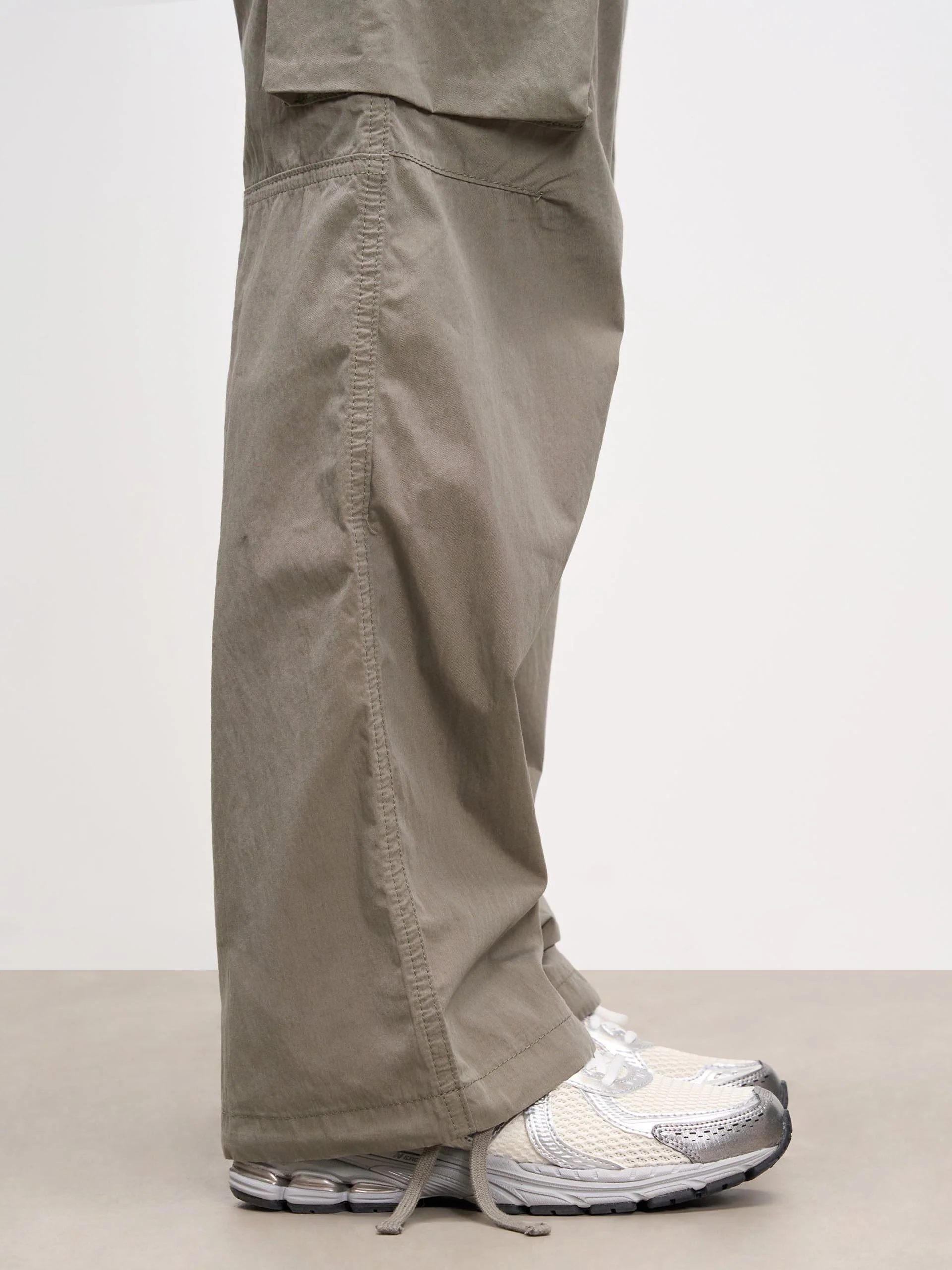 Womens Parachute Cargo Pant in Olive - Image 6