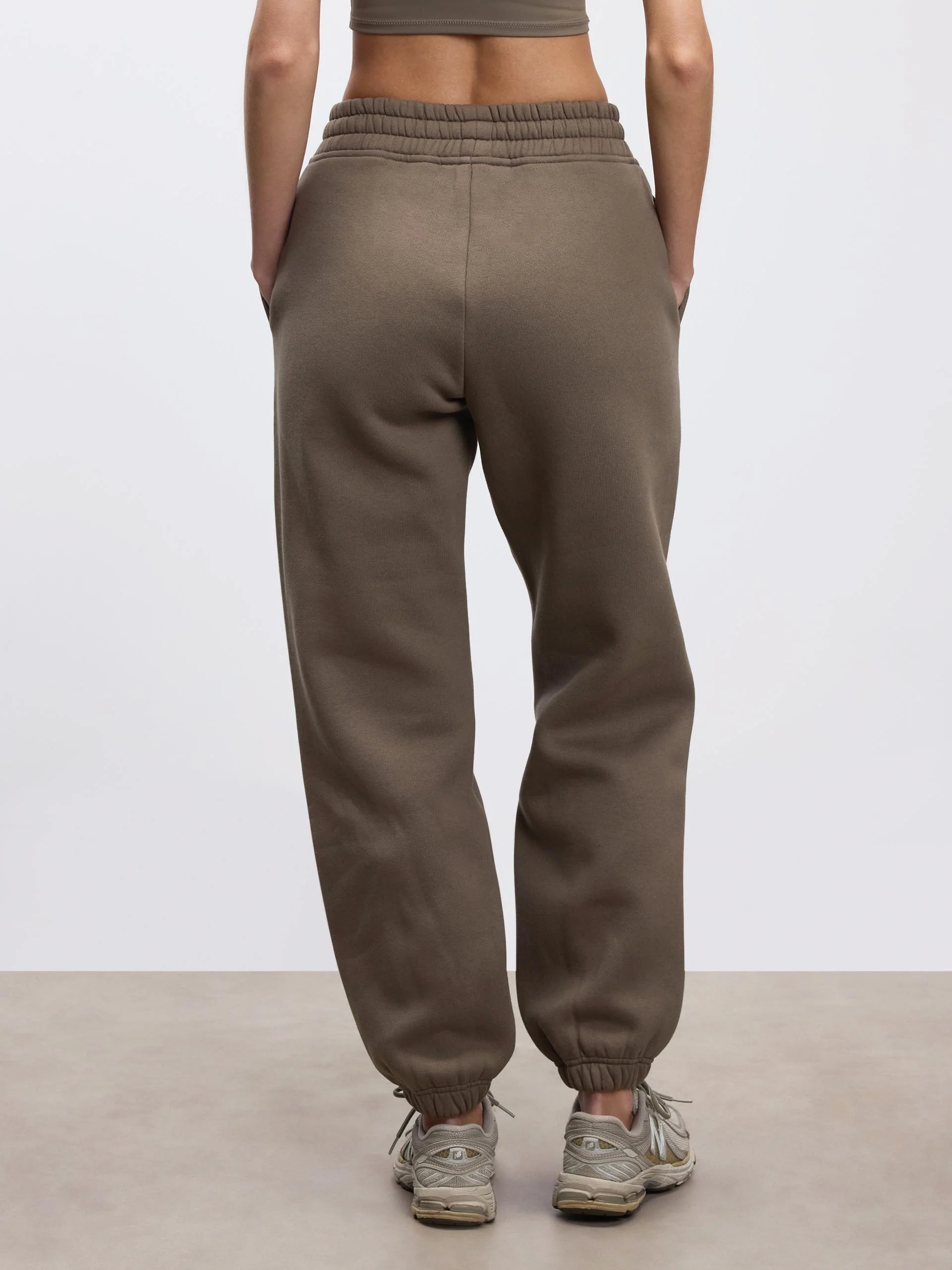 Womens Relaxed Cuffed Jogger in Taupe - Image 3