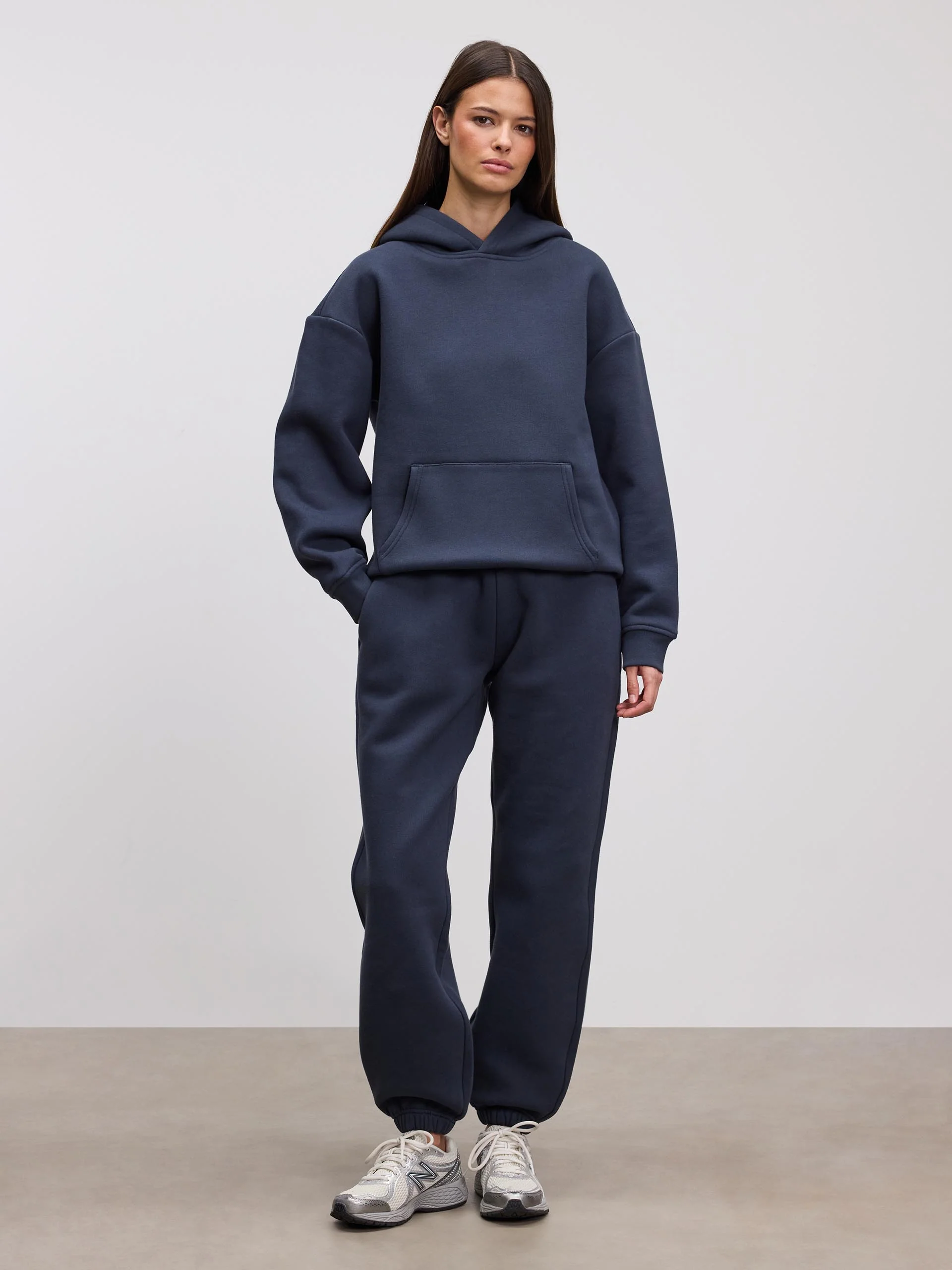 Womens Relaxed Hoodie in Slate Blue - Image 3