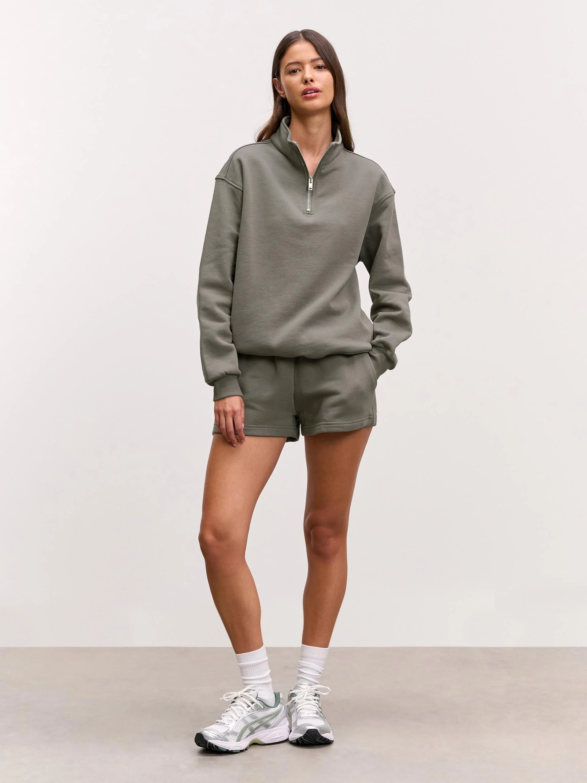 Womens Relaxed Jersey Short in Sage - Image 2